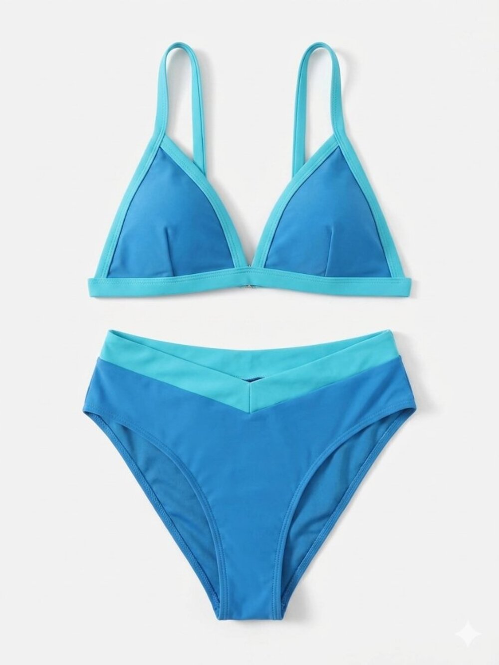 Blooming Jelly Blue & Turquoise ColorBlock Bikini Set - Picture 4 of 6